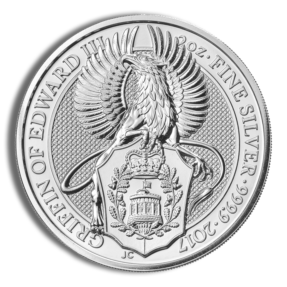 2017 2 Oz Silver Great Britain Queen's Beasts (Griffin) - BU