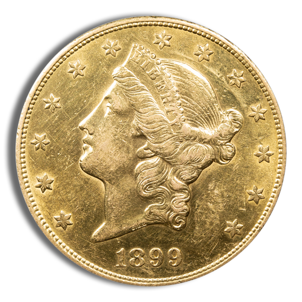 $20 Gold Liberty Double Eagle (Random Year, Cleaned or Low Grade)