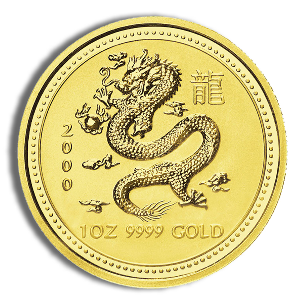 2000 1 Oz Australia Gold Lunar Dragon (Series I) - BU