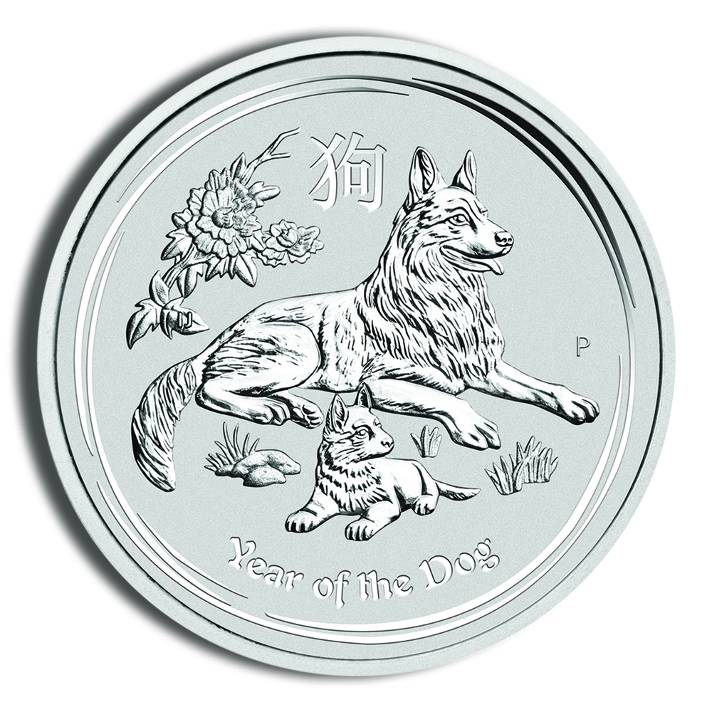 2018 1/2 Oz Australia Silver Lunar Dog (Series II) - BU