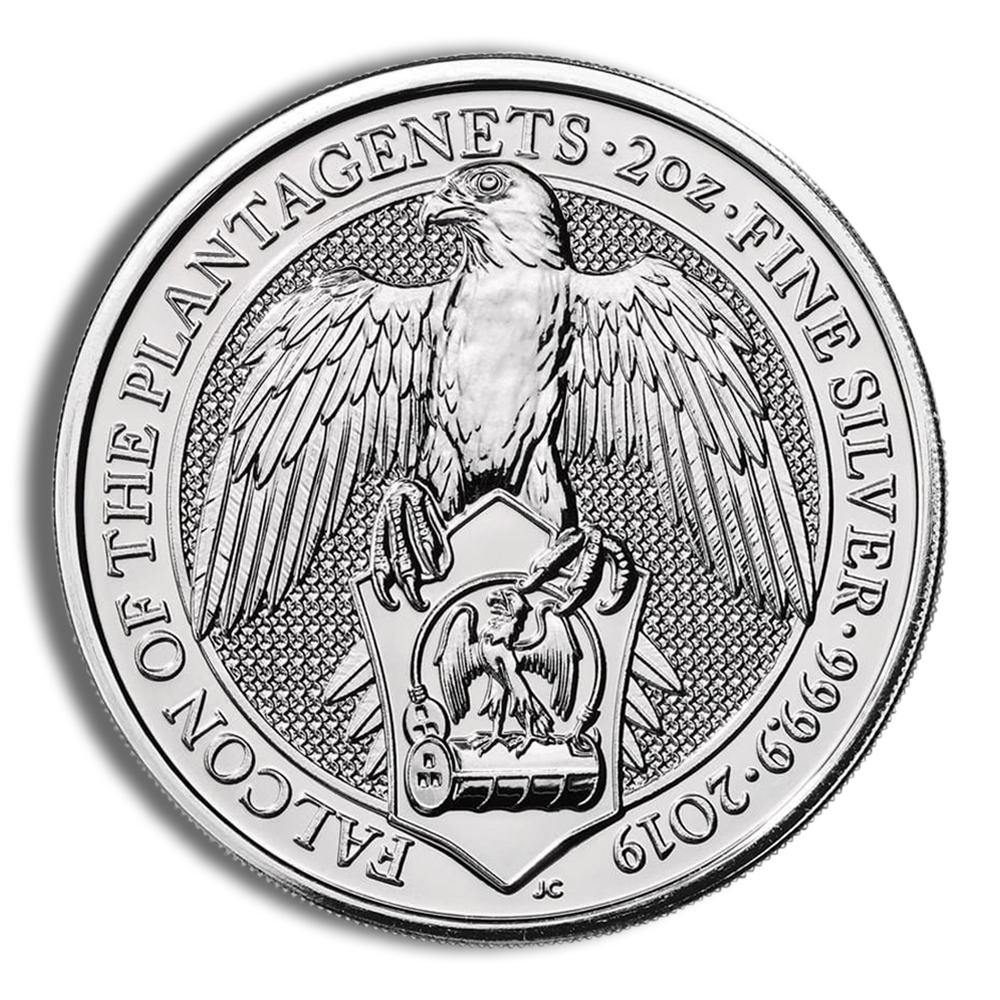 2019 2 Oz Silver Great Britain Queen's Beasts - Falcon