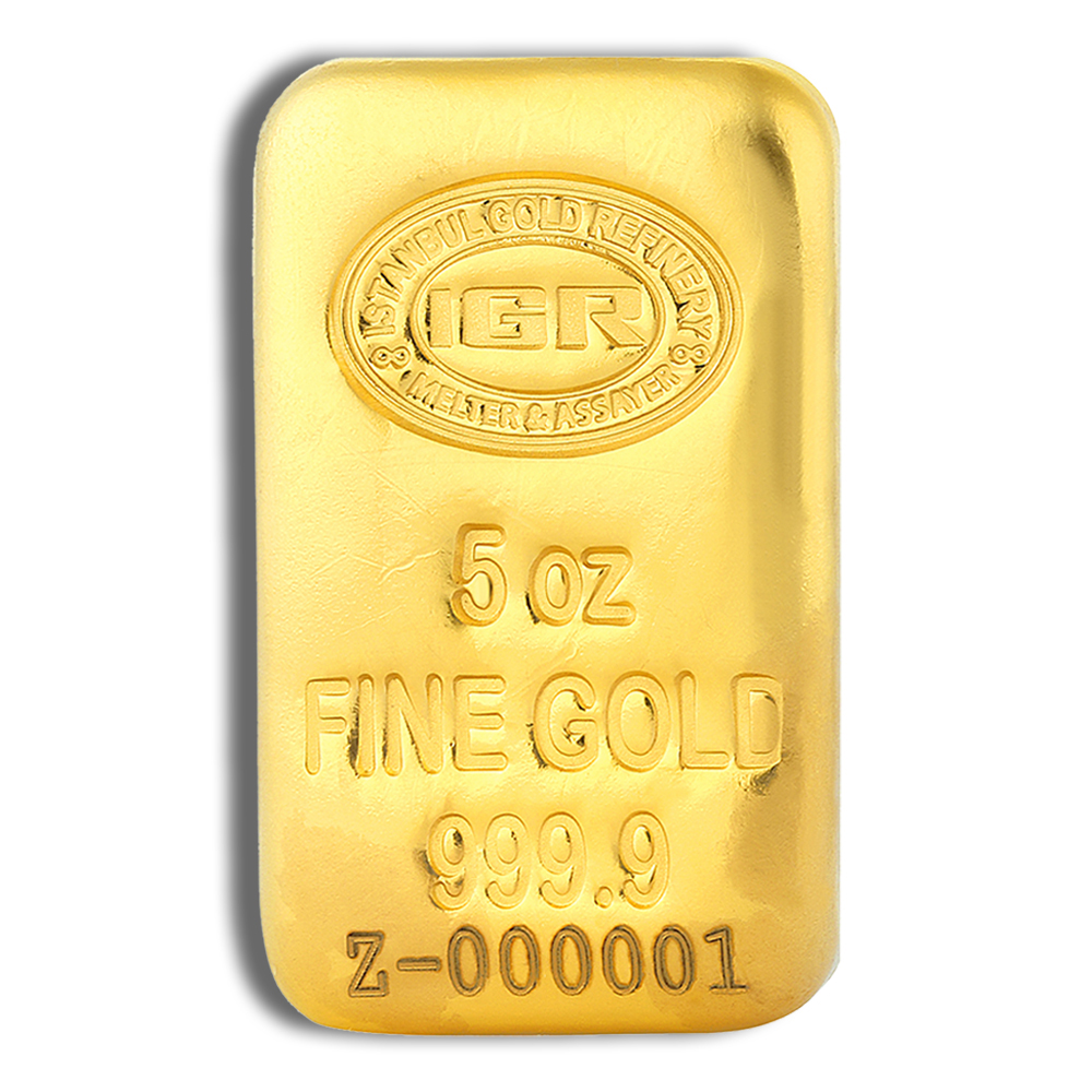 5 Oz Gold Bar - IGR Metals