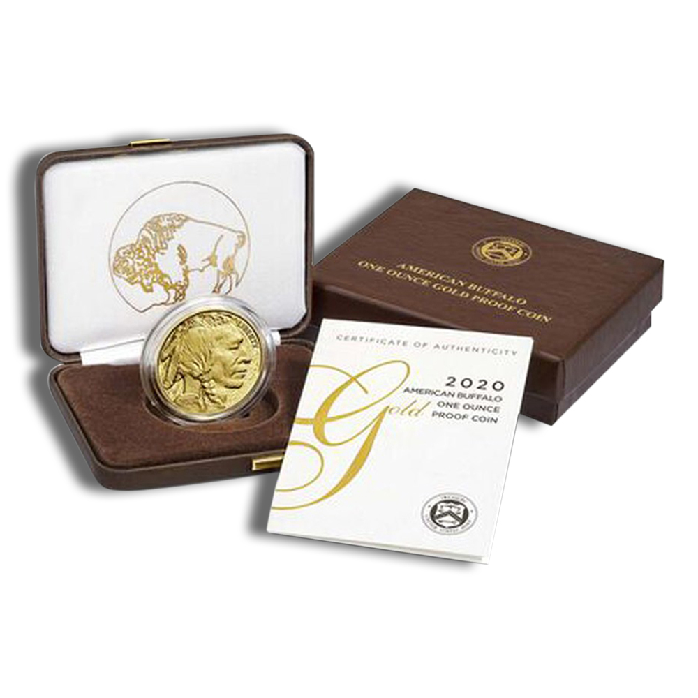 2020-W 1 Oz Proof Gold American Buffalo - BU (with Box and COA)