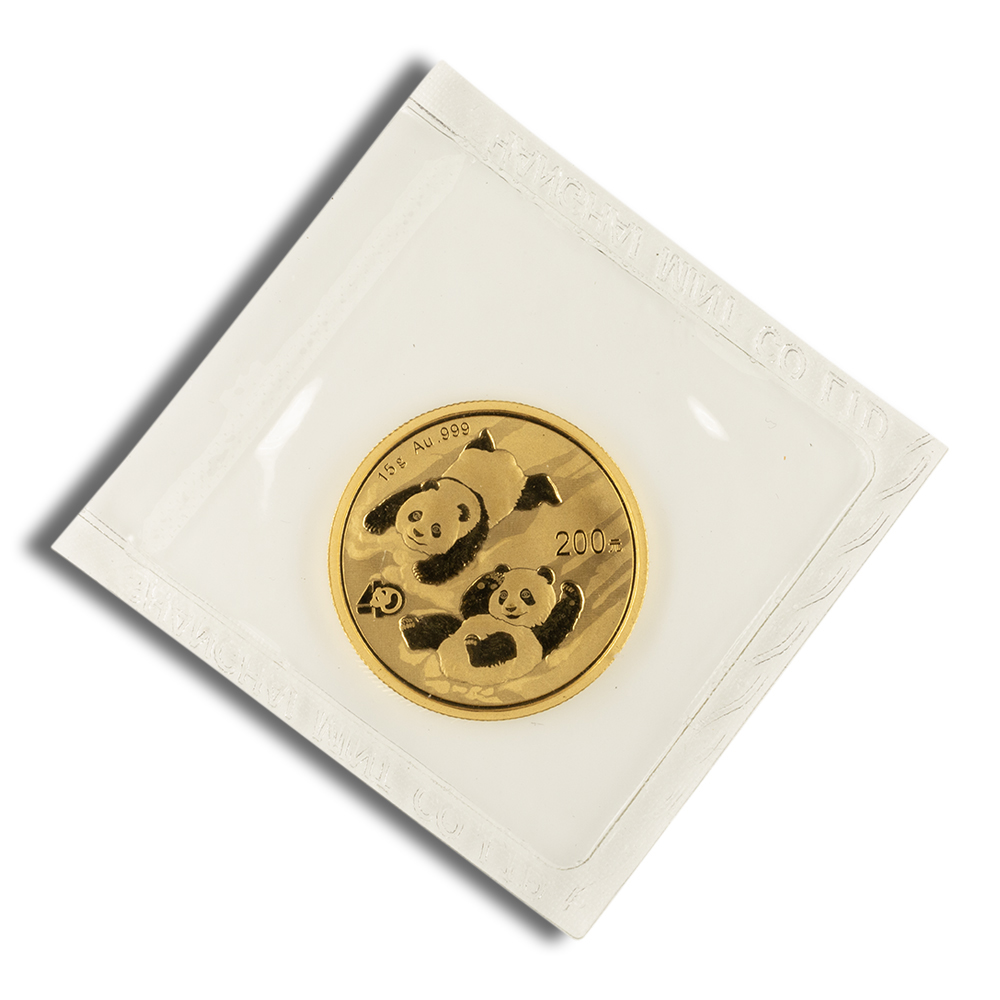 15 Gram China Gold Panda - BU (Random Year, Sealed Packaging)