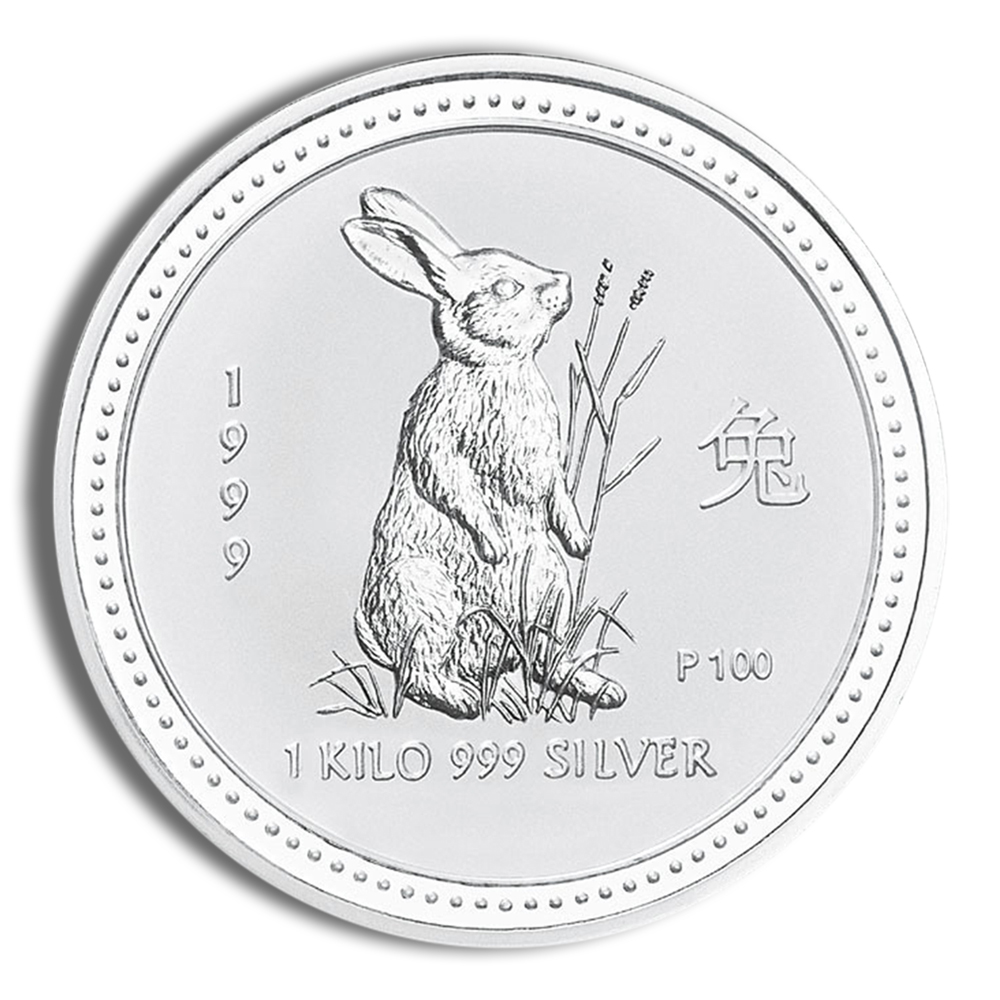 1999 1 Kilo Australia Silver Lunar Rabbit (Series I) - BU