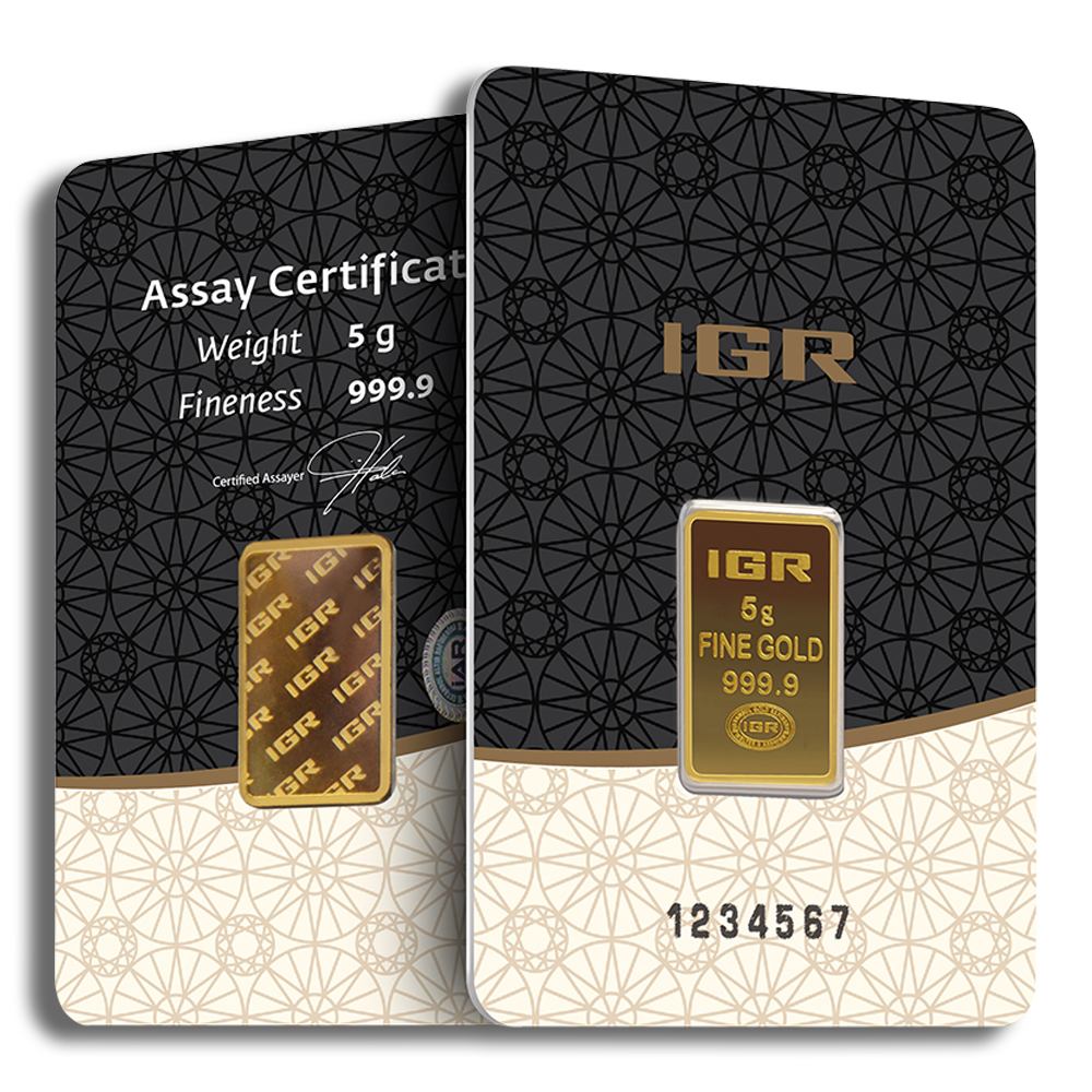 5 Gram Gold Bar - IGR Metals (In Assay Card)  