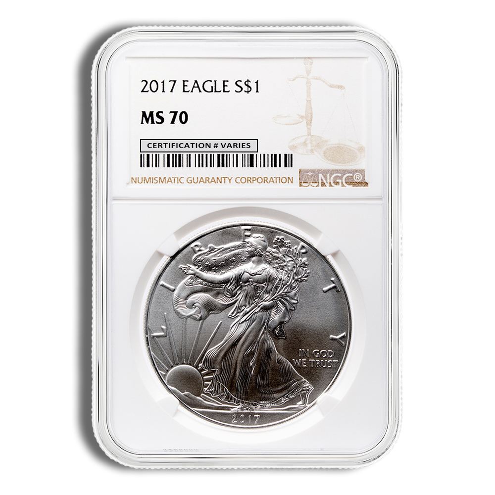 2017 Silver American Eagle - NGC MS70