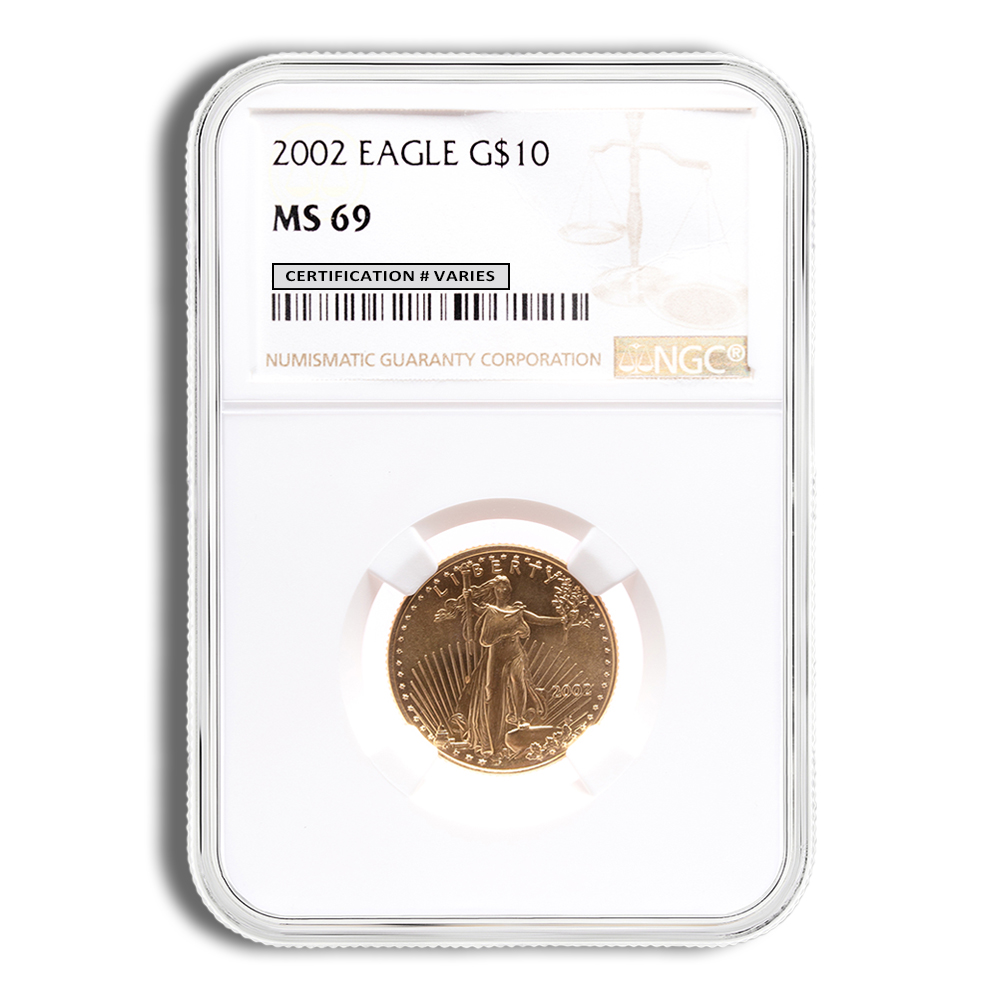 2002 1/4 Oz Gold American Eagle - NGC MS69