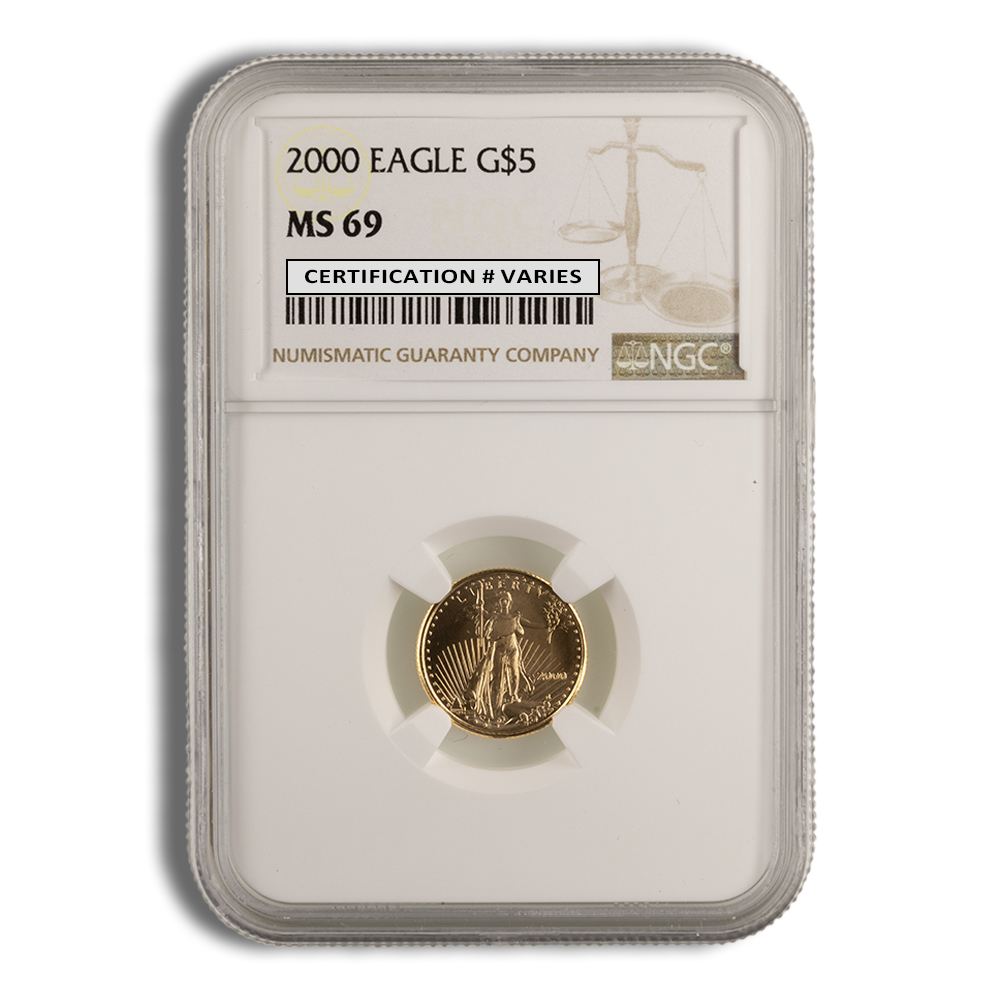 2000 1/10 Oz Gold American Eagle - NGC MS69