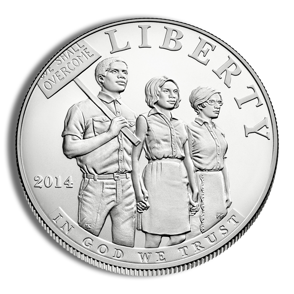 2014-P $1 Civil Rights Act Silver Commemorative - BU