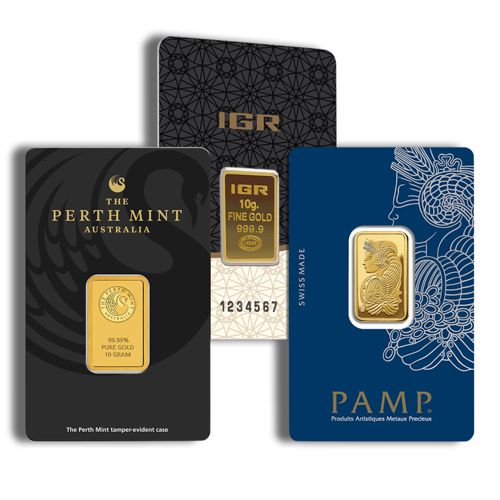 10 Gram Gold Bar (Random Brand, In Assay Card)