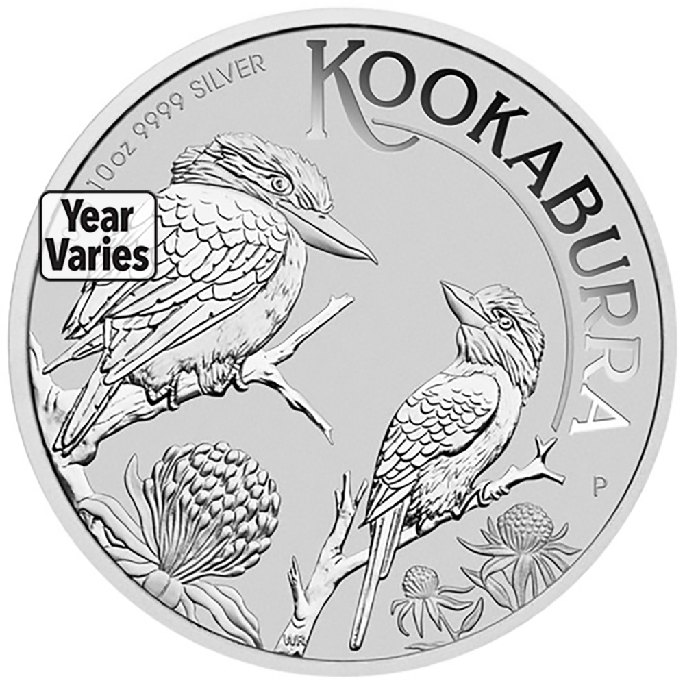 Australia 10 Oz Silver Kookaburra - BU (Random Year)