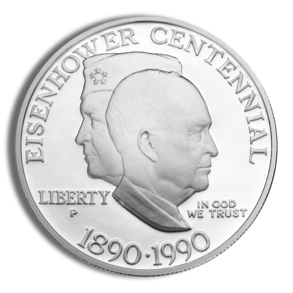 1990-P $1 Eisenhower Silver Commemorative Proof - BU