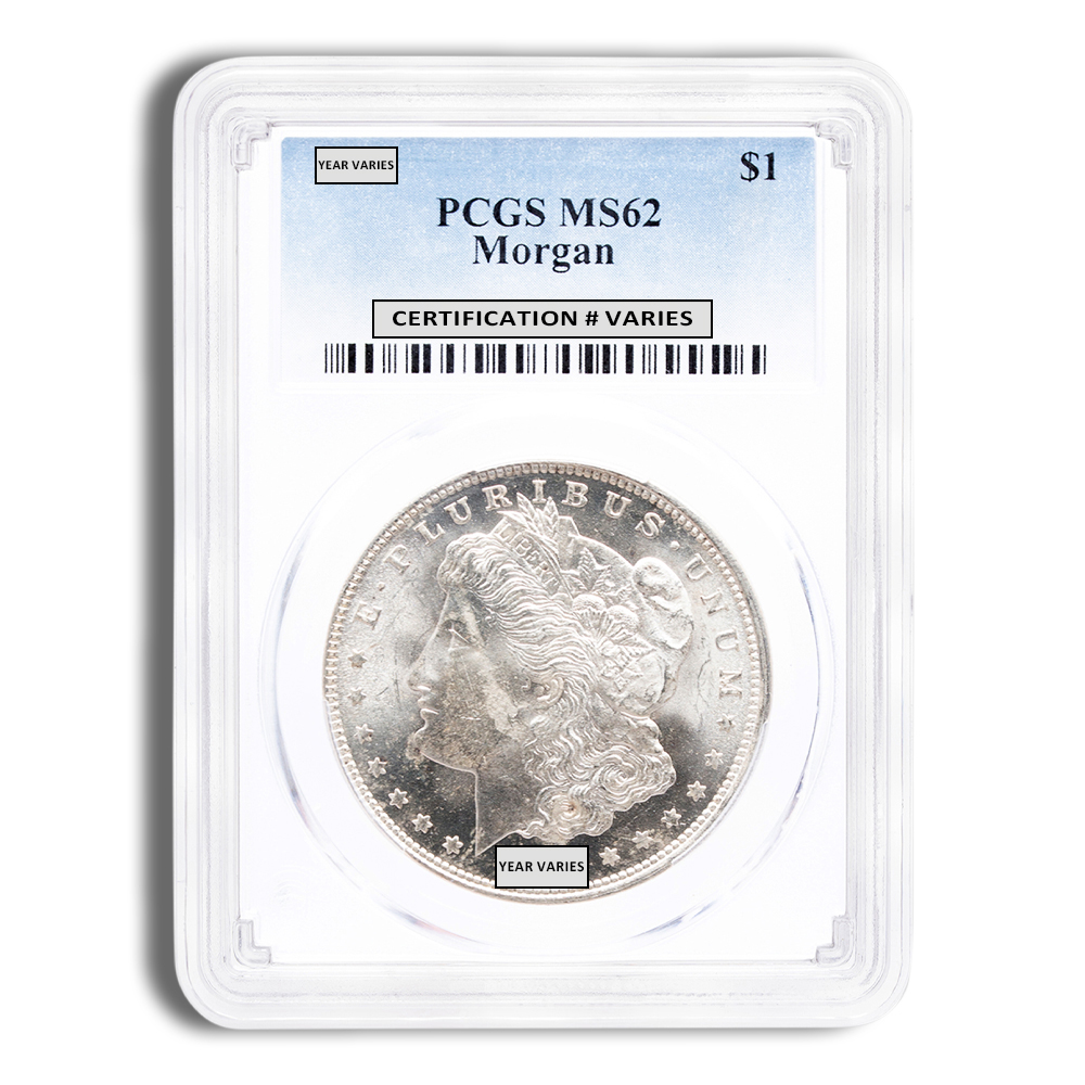 1921 Morgan Silver Dollar - PCGS MS60-MS62