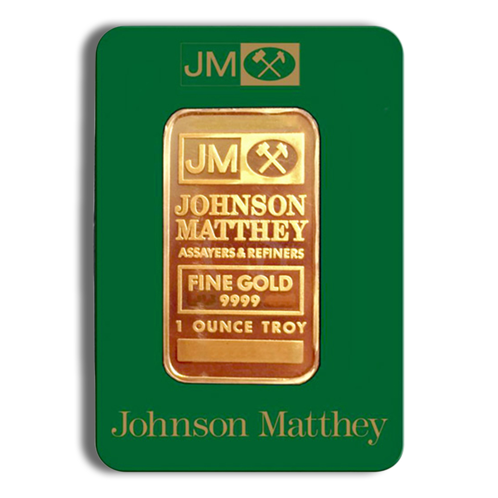 1 Oz Gold Bar - Johnson Matthey (In Assay Card)