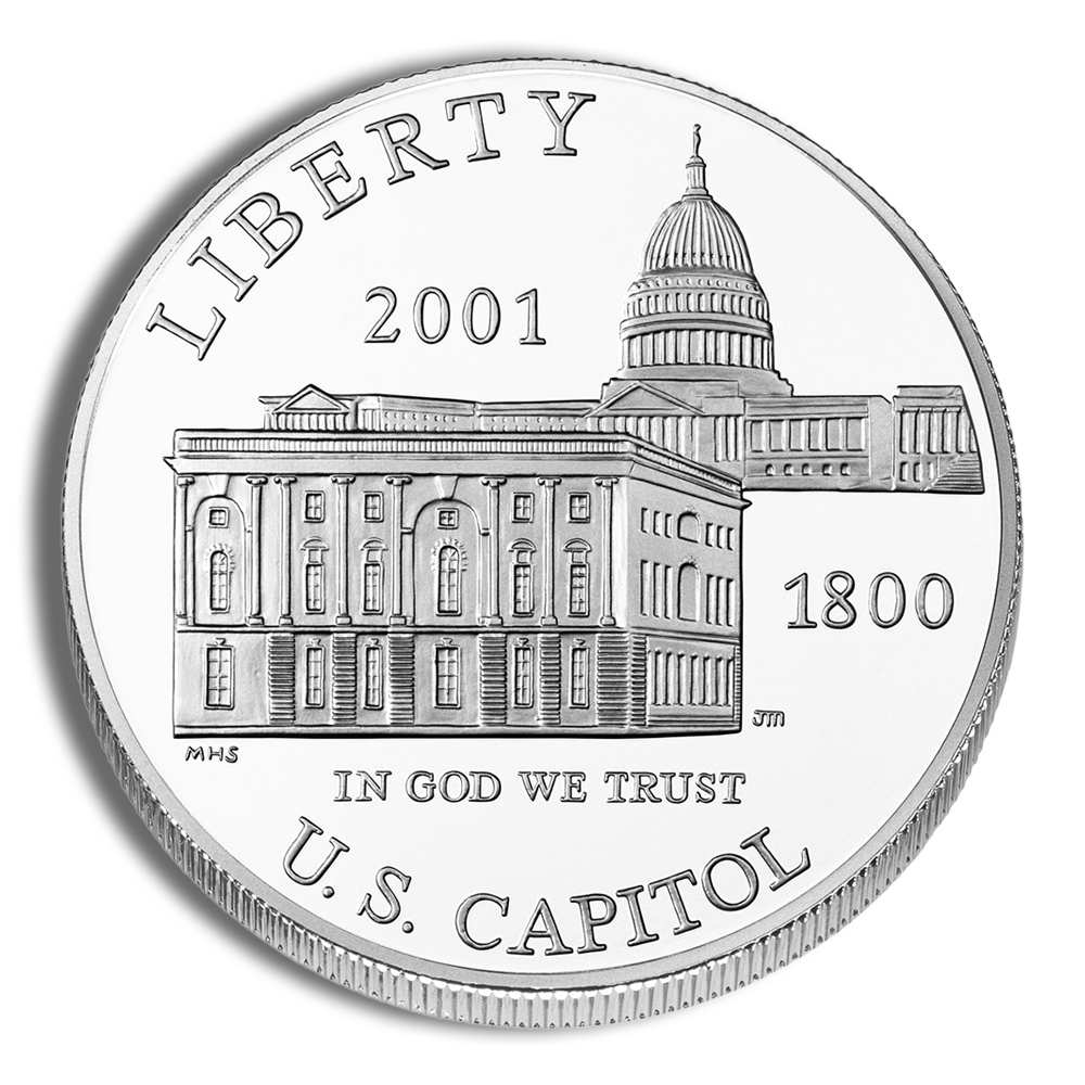 2001-P $1 Capitol Visitor Center Silver Commemorative - BU