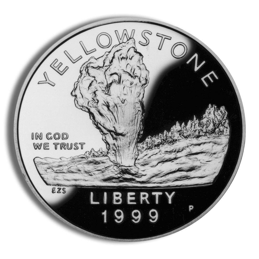 1999-P $1 Yellowstone Silver Commemorative Proof - BU