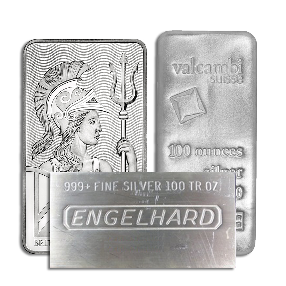 100 Oz Silver Bar (Random Brand)