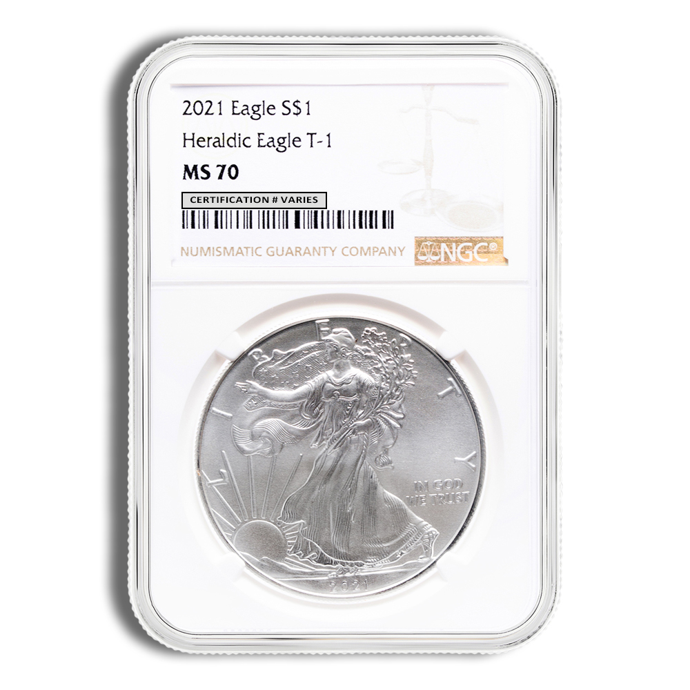 2021 Silver American Eagle Type 1 - NGC MS70