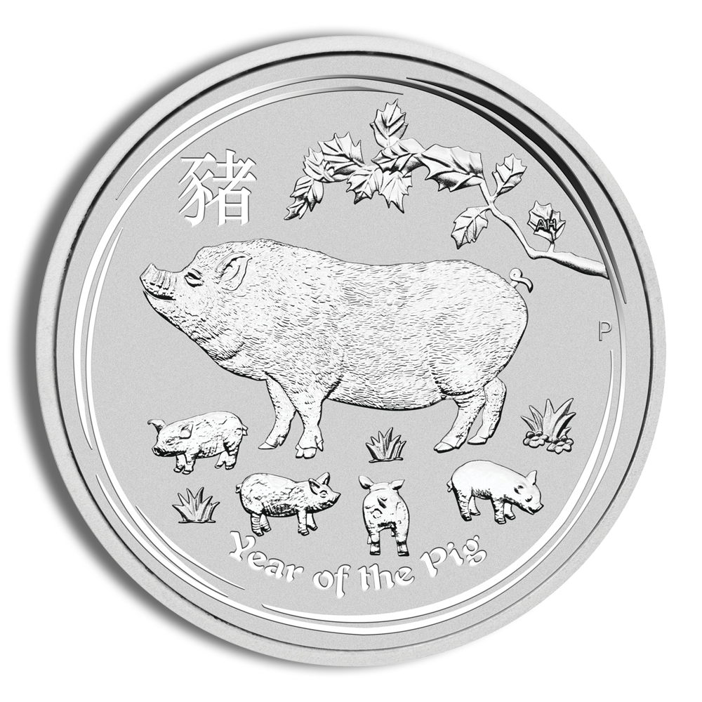 2019 1 Kilo Australia Silver Lunar Pig (Series II) - BU