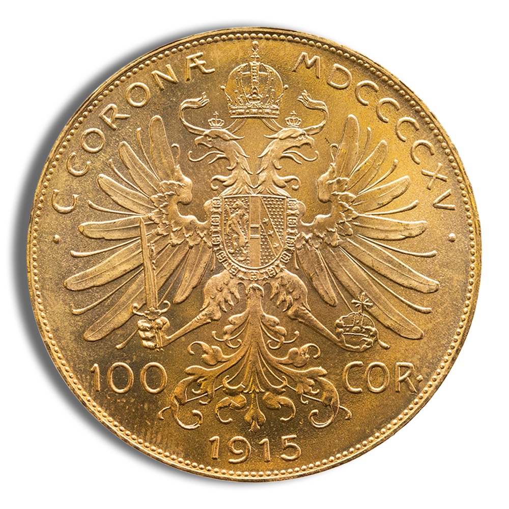 1915 100 Corona Austria Gold Coin Restrike - BU