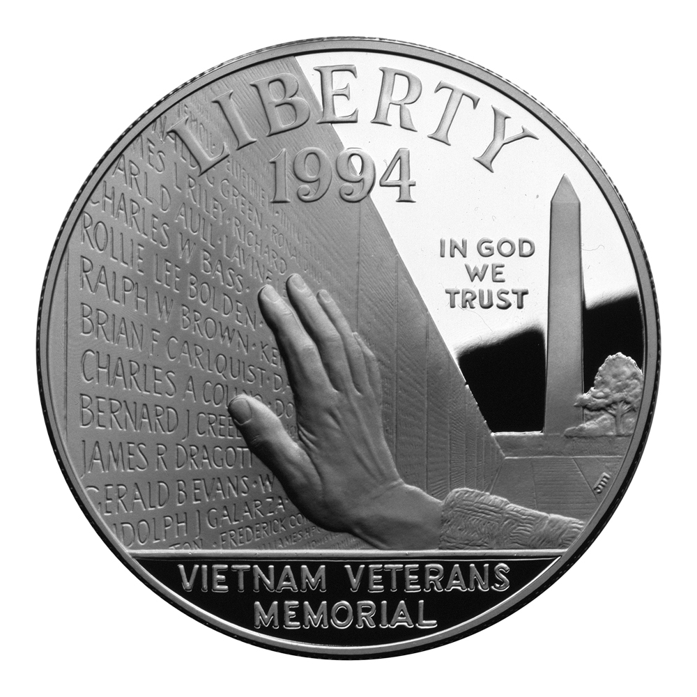 1994-P $1 Vietnam Vets Silver Commemorative Proof - BU