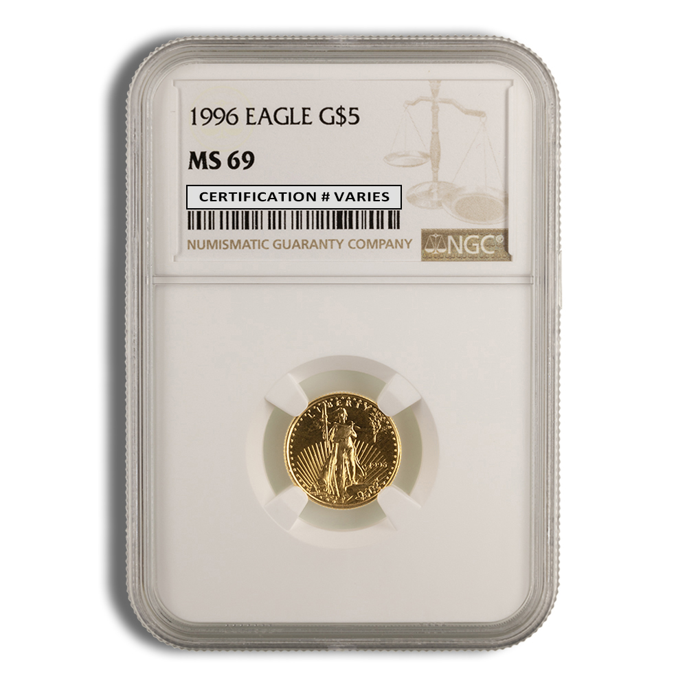 1996 1/10 Oz Gold American Eagle - NGC MS69