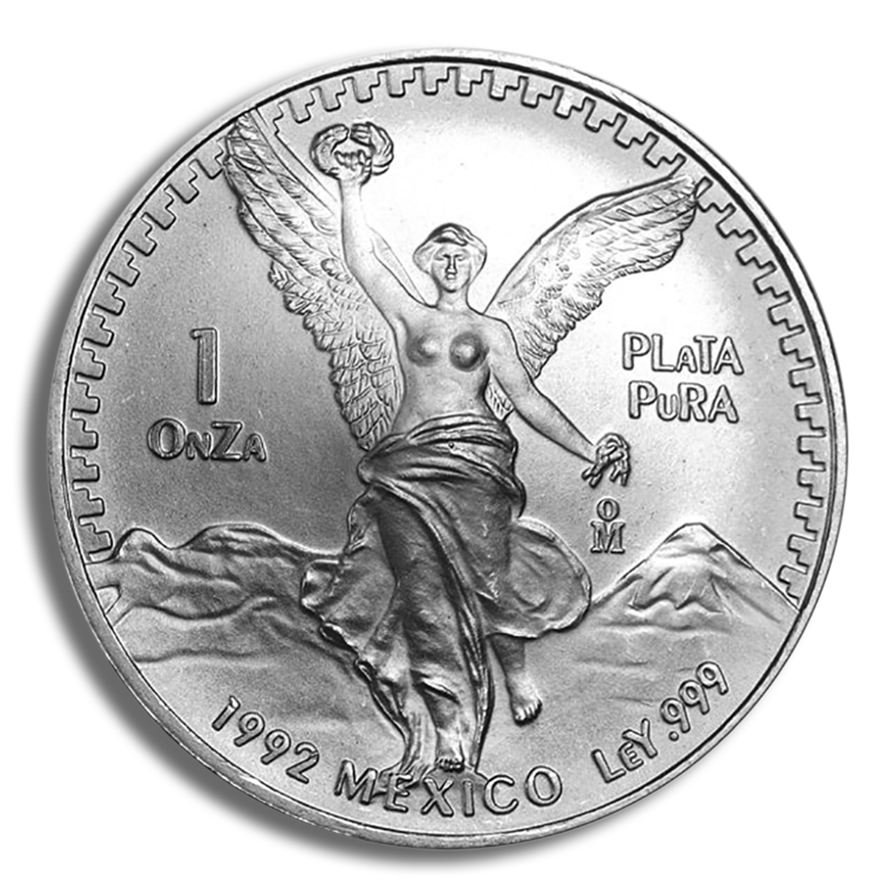 1992 1 Oz Silver Mexico Libertad - BU