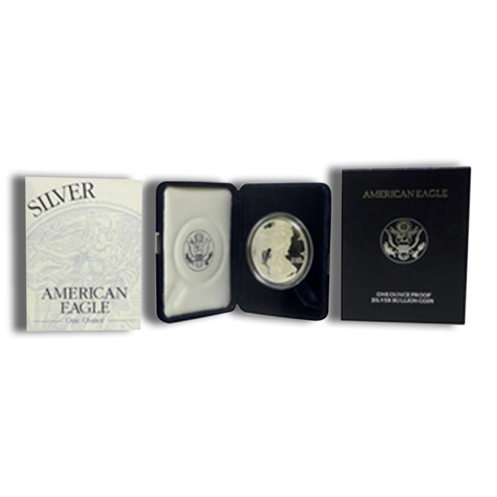 2002-W Proof Silver American Eagle (with Box and COA)