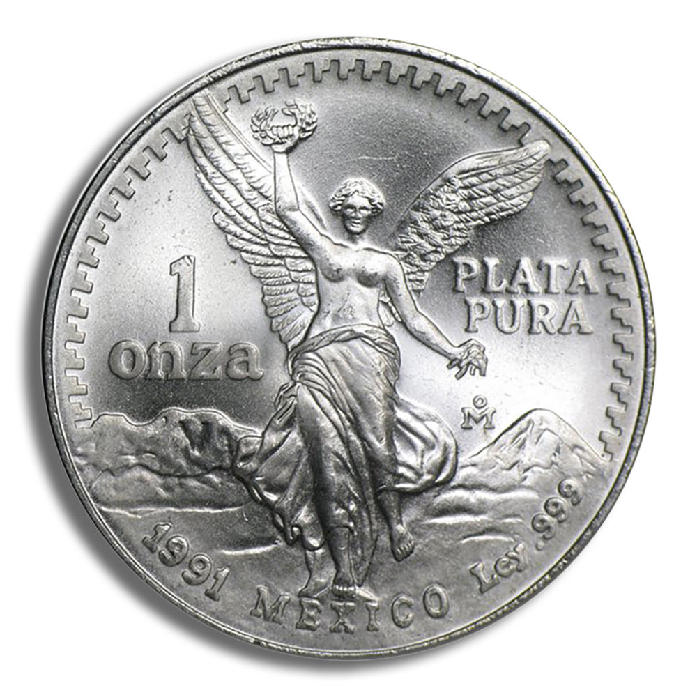 1991 1 Oz Silver Mexico Libertad - BU