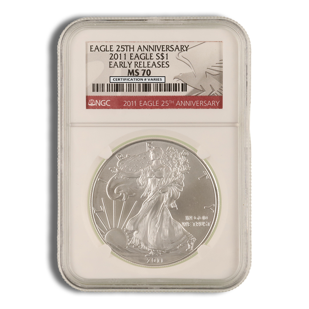 2011 Silver American Eagle - NGC MS70 (Early Releases)