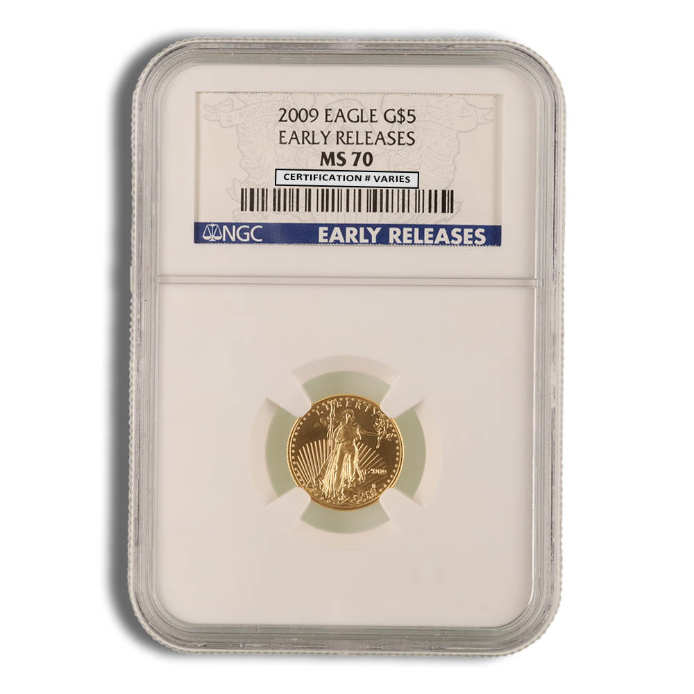 2009 1/10 Oz Gold American Eagle - NGC MS70 (Early Releases)