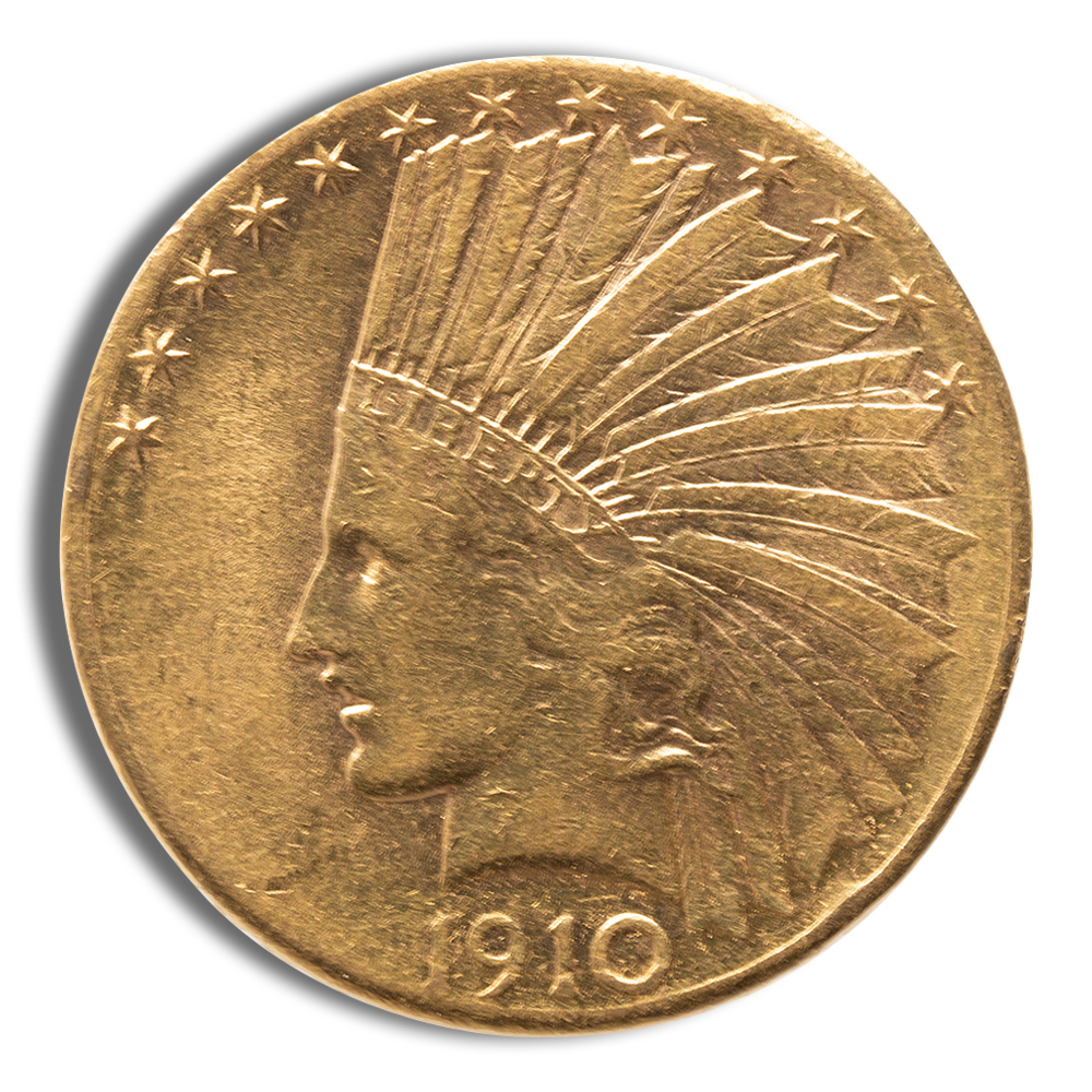 $10 Gold Indian Eagle - VF (Random Year)