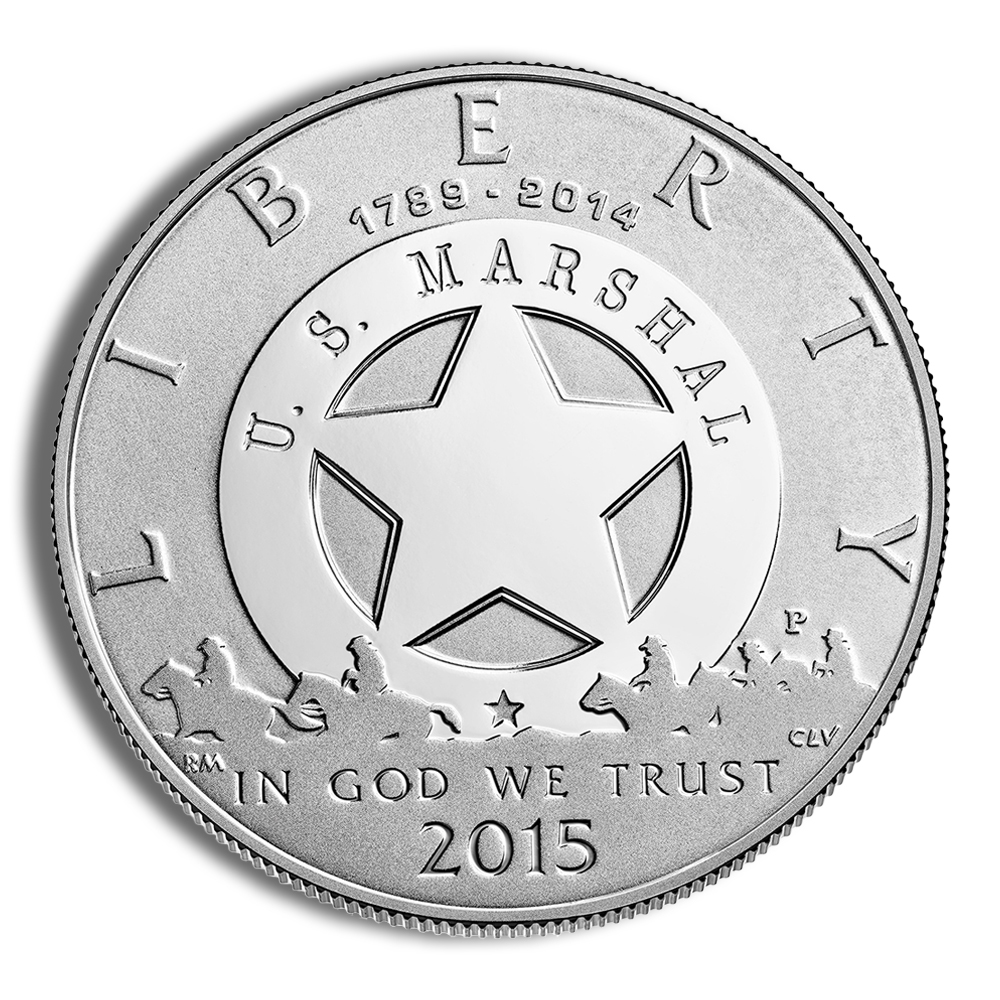 2015-P $1 U.S. Marshals Silver Commemorative Proof - BU