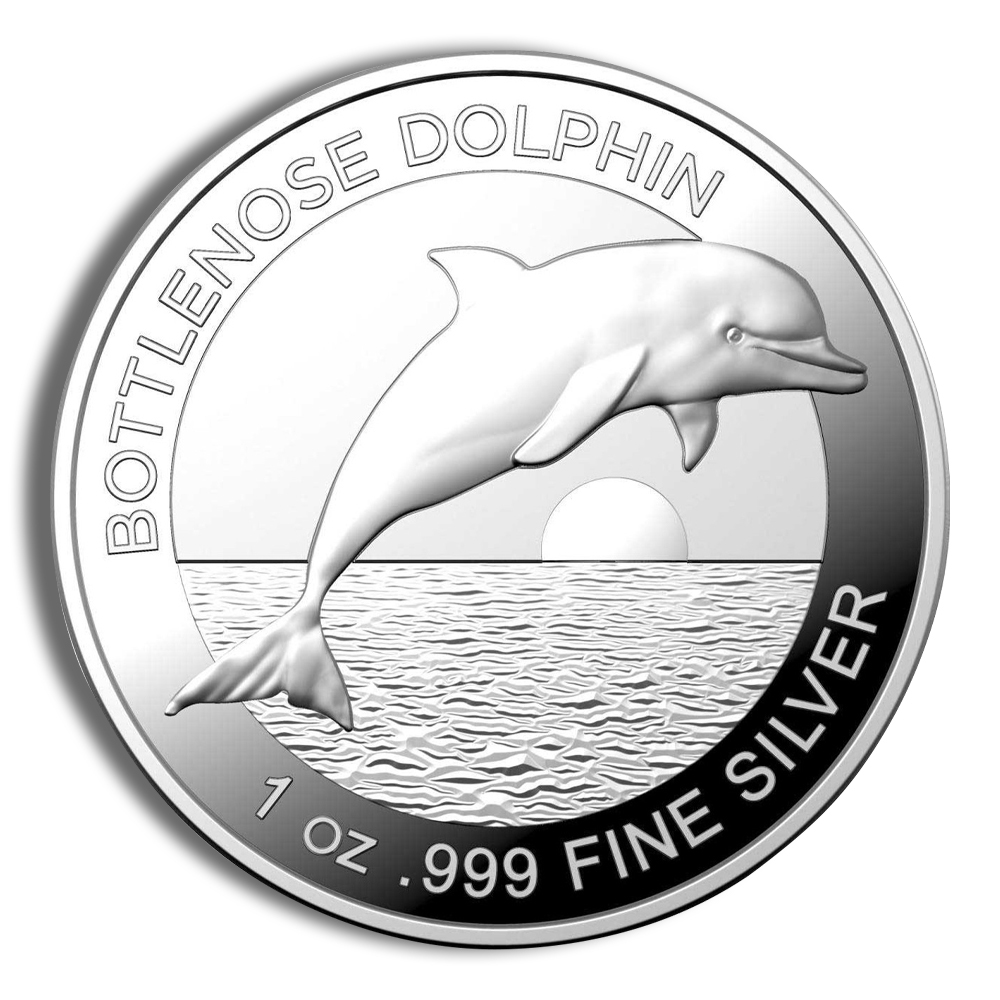 2019 1.5 Oz Australia Bottlenose Dolphin Silver Coin - BU