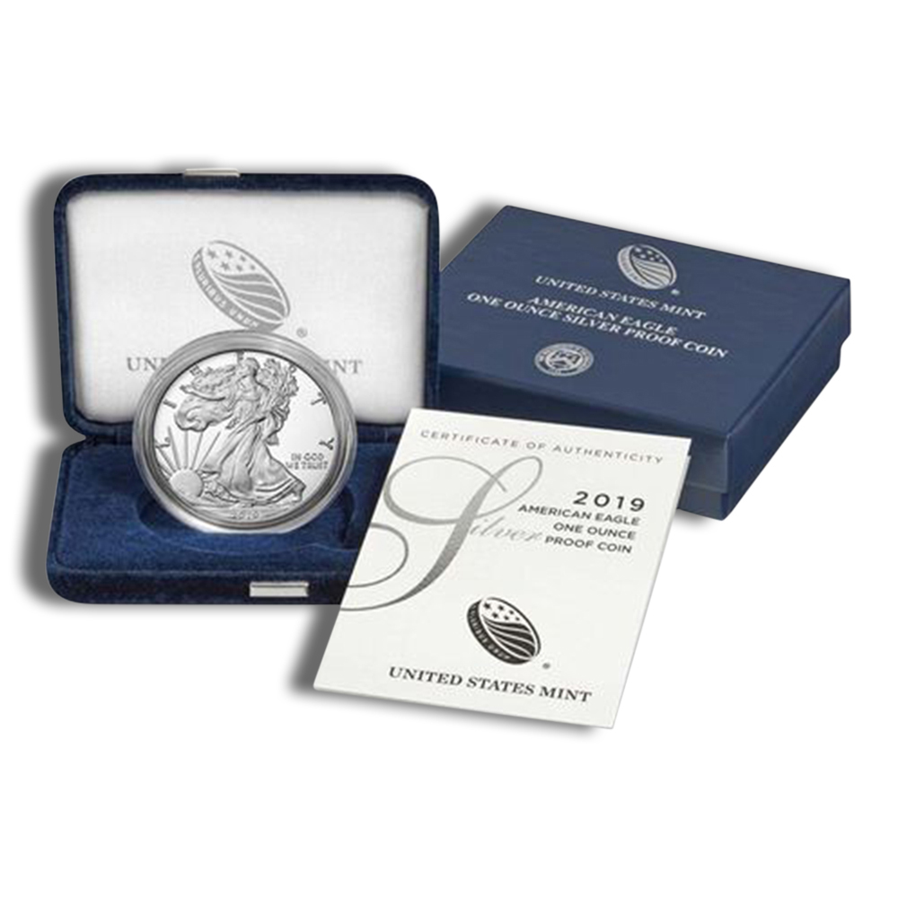 2019-W Proof Silver American Eagle - BU (with Box and COA)