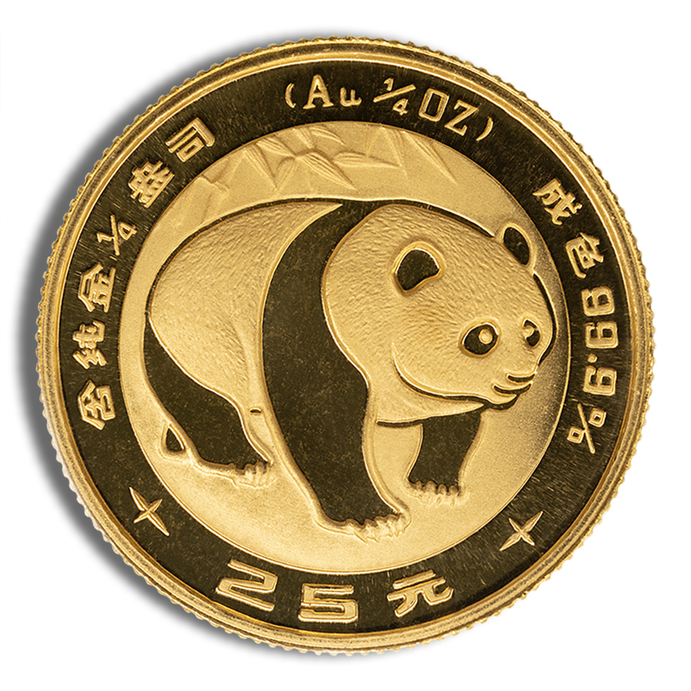 1/4 Oz China Gold Panda - BU (Random Year, Sealed Packaging)