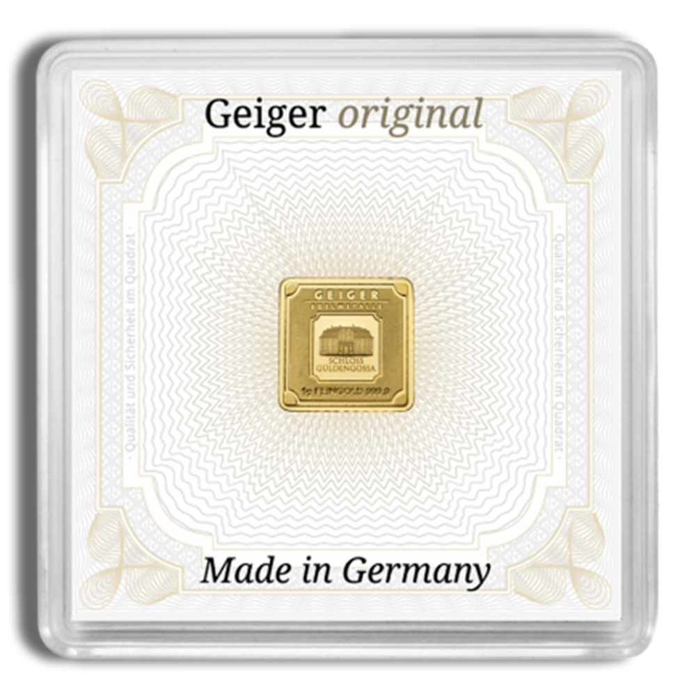 1 Gram Gold Bar - Geiger (In Assay Card)