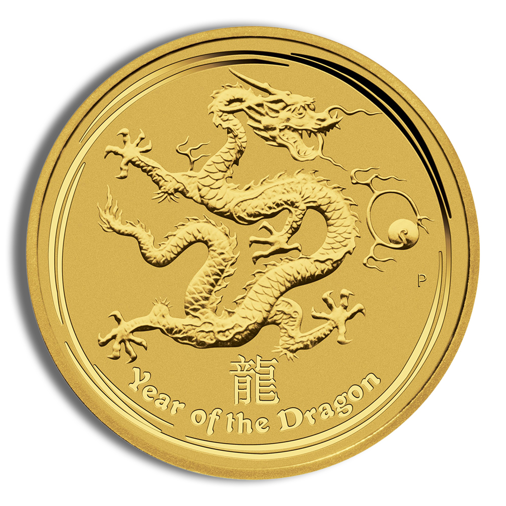 2012 1/20 Oz Australia Gold Lunar Dragon (Series II) - BU