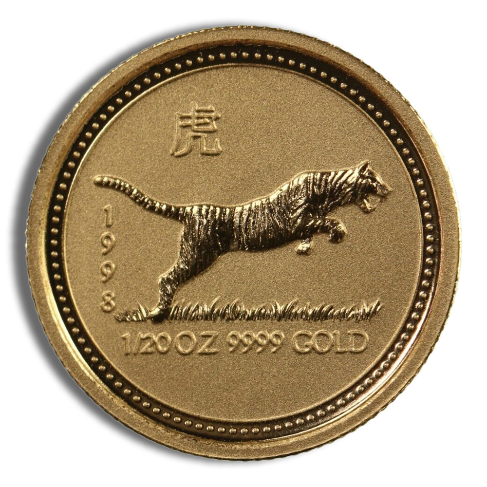 1998 1/10 Oz Australia Gold Lunar Tiger (Series I) - BU