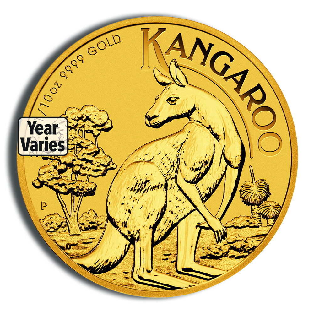 1/10 Oz Australia Kangaroo Gold Coin - BU (Random Year)