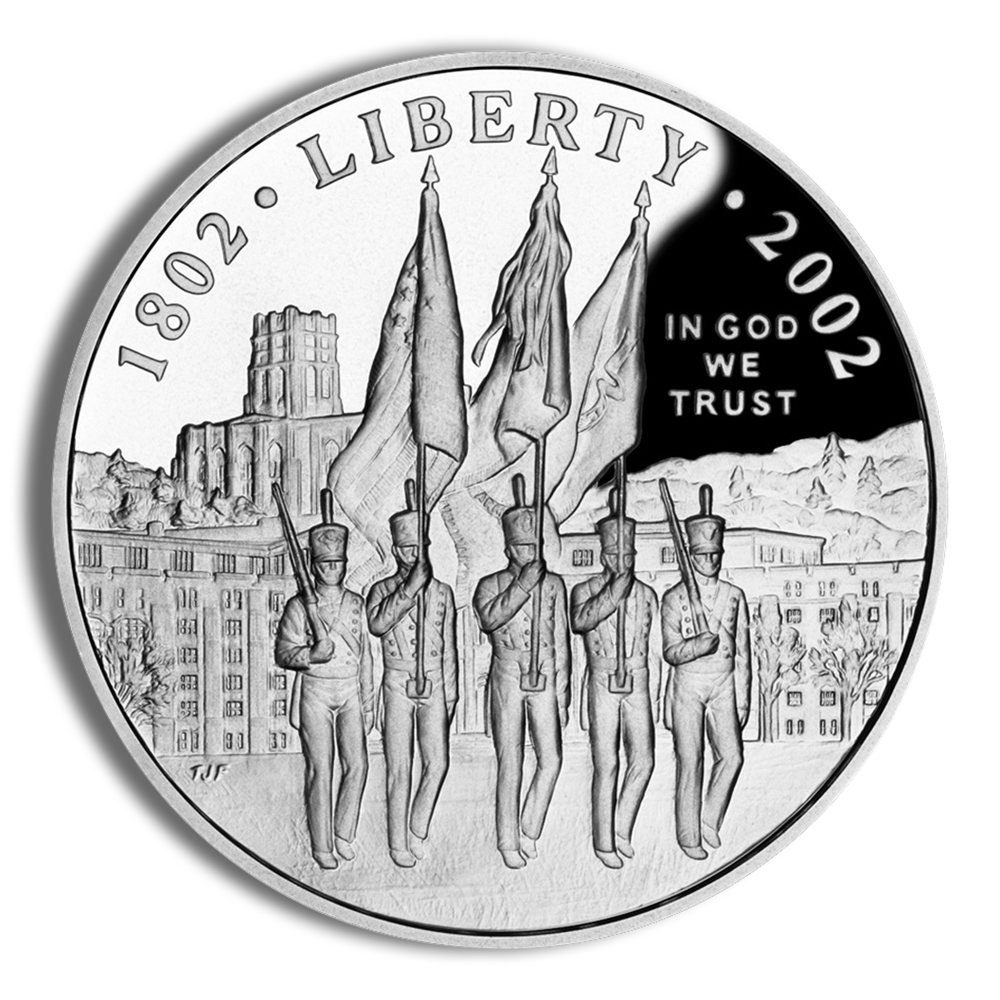 2002-W $1 West Point Silver Commemorative Proof - BU