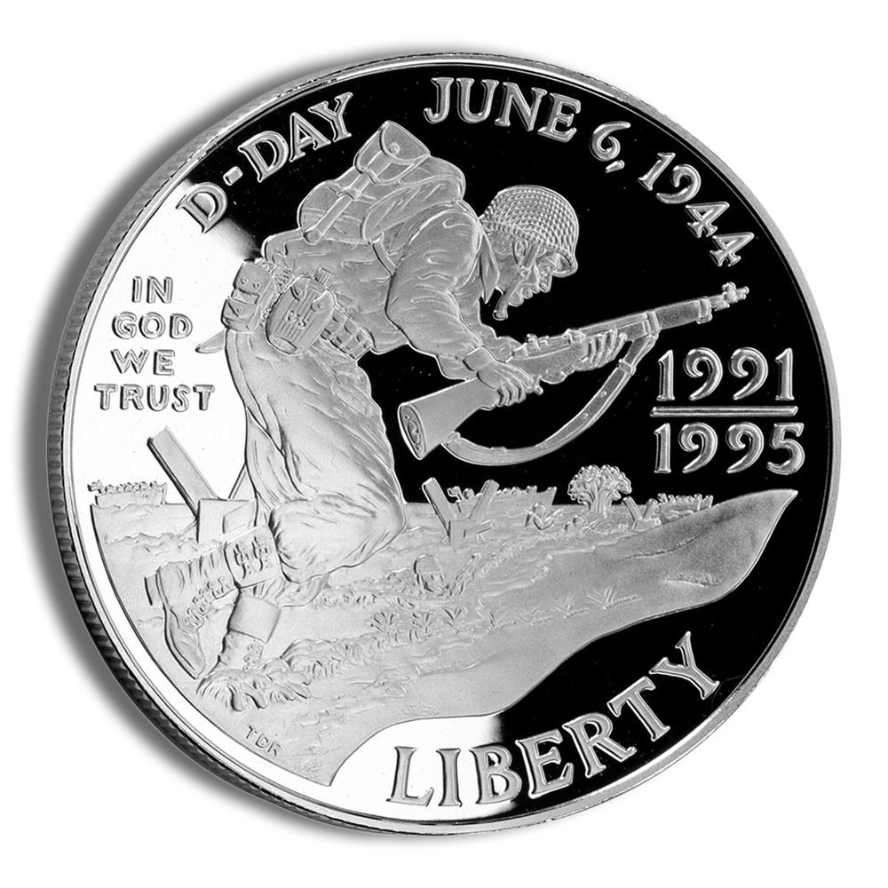 1993-W $1 World War II Silver Commemorative Proof - BU