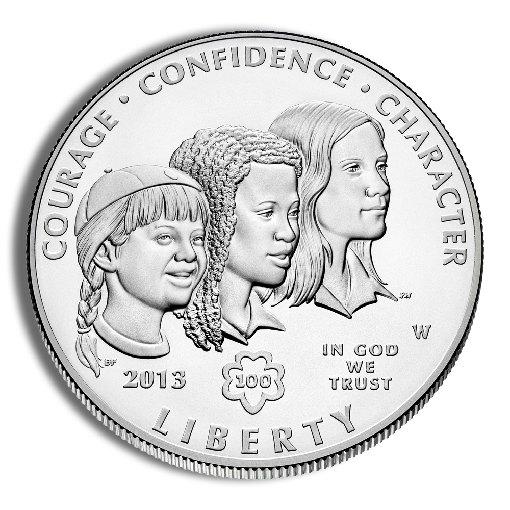 2013-W $1 Girl Scouts Silver Commemorative - BU