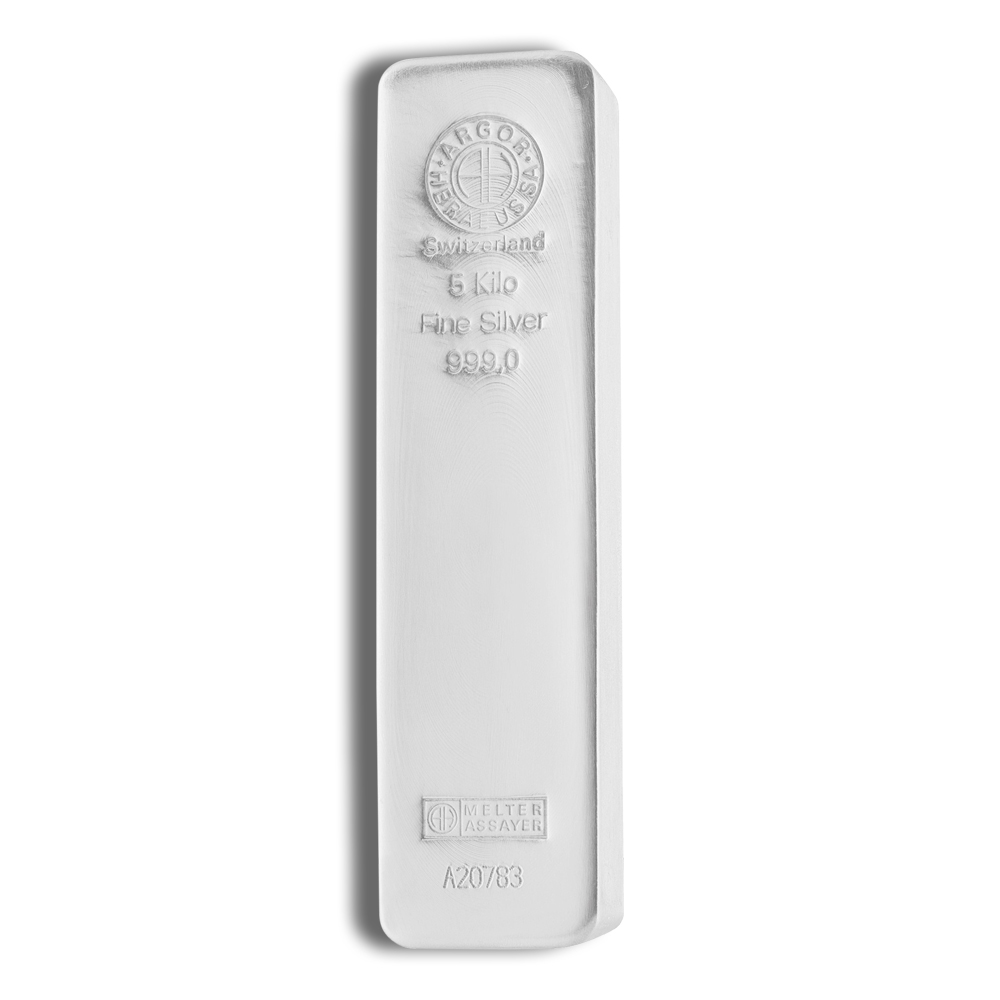 5 Kilo Silver Bar - Argor-Heraeus