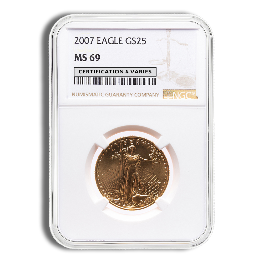 2007 1/2 Oz Gold American Eagle - NGC MS69