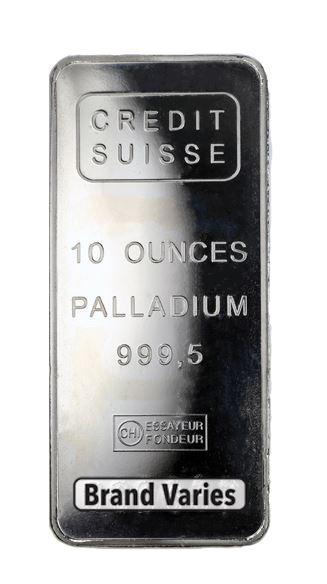 10 Oz Palladium Bar (Random Brand, In Assay Card)