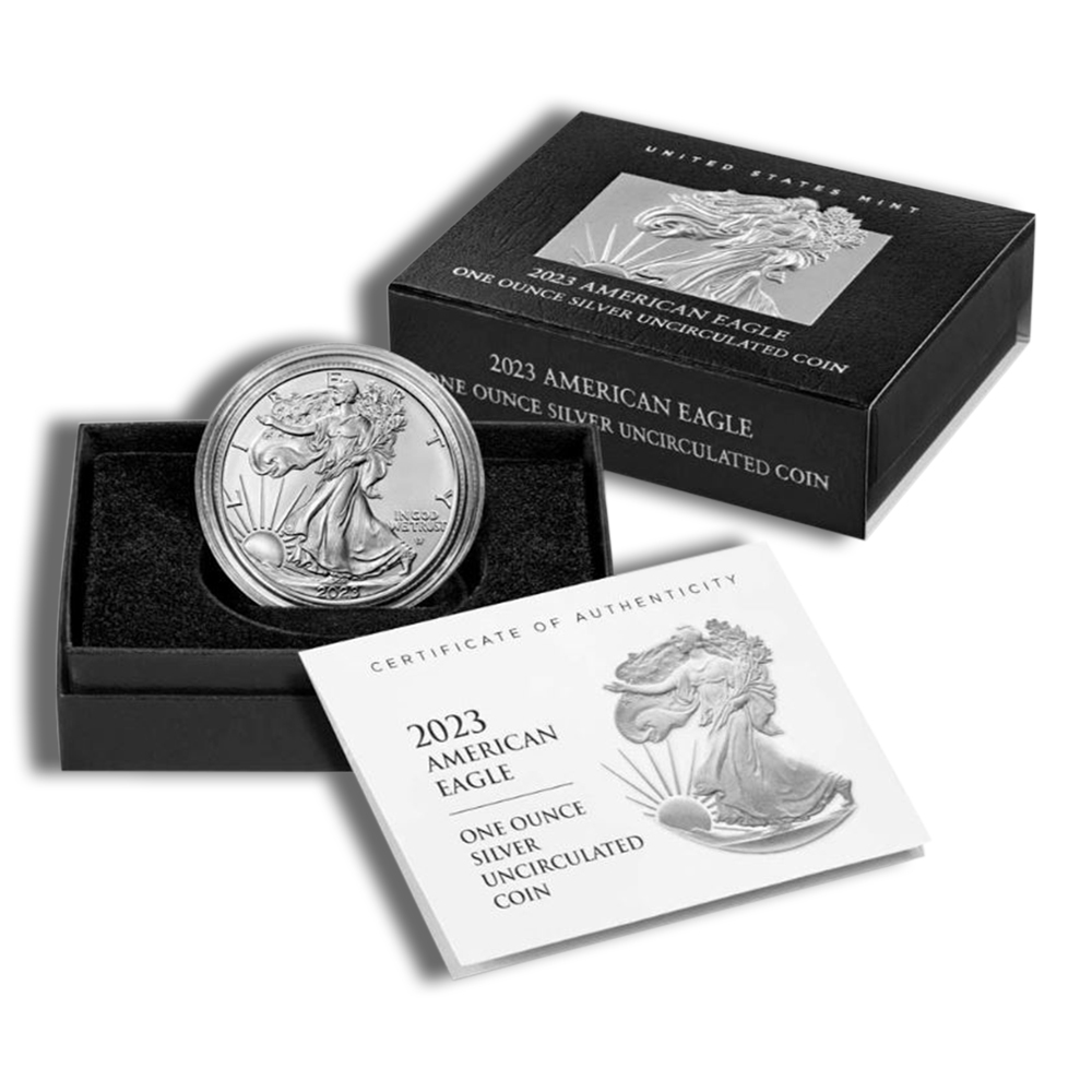 2023-W Burnished Silver American Eagle (with Box and COA)