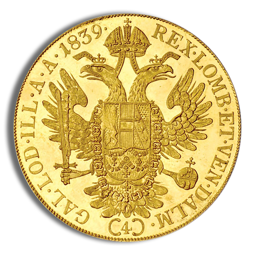 1915 Austria Gold 4 Ducat Restrike - AU+