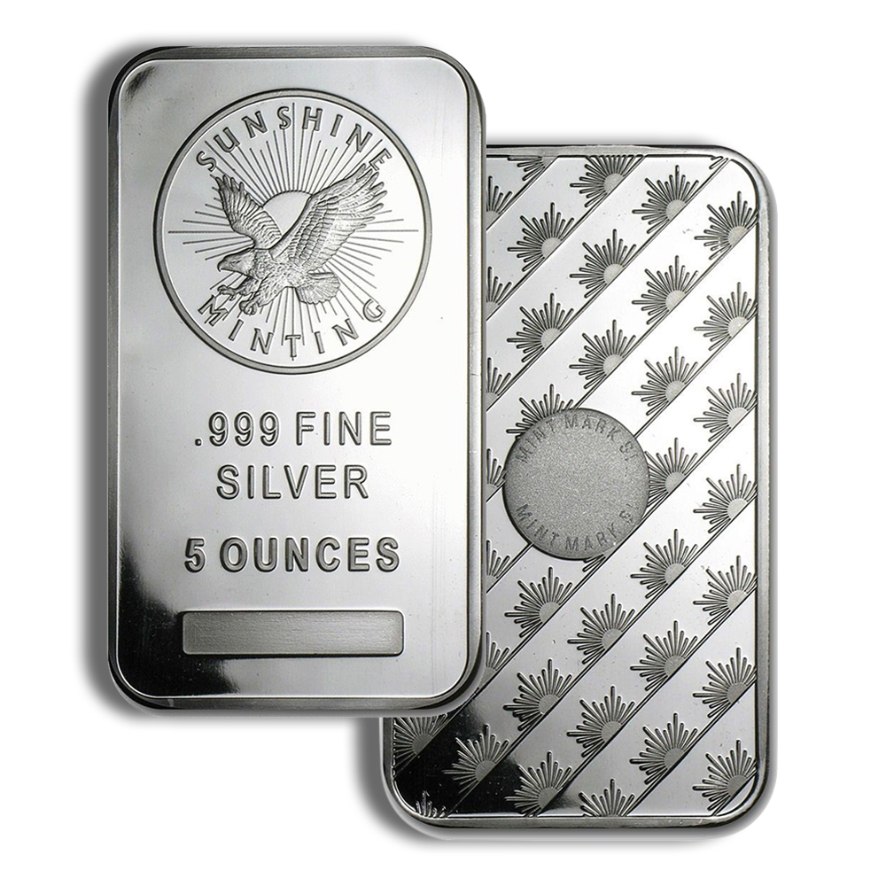 5 Oz Silver Bar - Sunshine Mint SMI